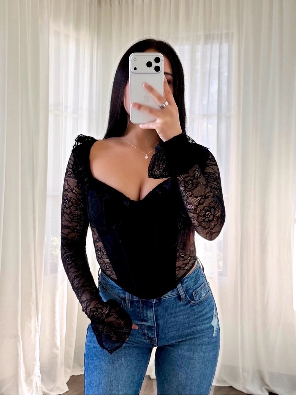 Long Sleeve Corset Top